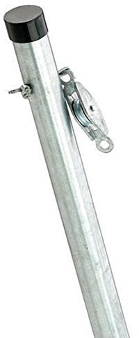 WatsonLok 2.4m Galvanised Cleat & Pulley Washing Line Clothes Post