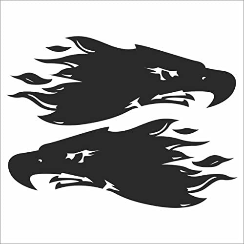 INDIGOS UG Aufkleber - Autoaufkleber - JDM - Die Cut - Eagle Hawk USA Army Decal Auto Window Laptop Sticker - schwarz - 119mmx88mm
