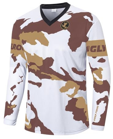 UGLY FROG Donwhill Jersey Herren Mountainbike MTB Top Langarm Atmungsaktiv Bequem Weich Feuchtigkeitstransport Radtrikot