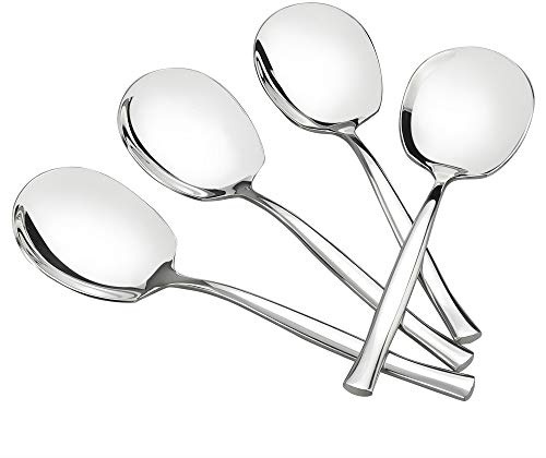 Idomy 8-Piece Stainless Steel Buffet Serving Spoon, Large Serving Spoon
