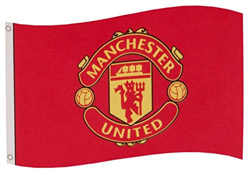 Manchester United Core Crest Flag (One Size) (Red)