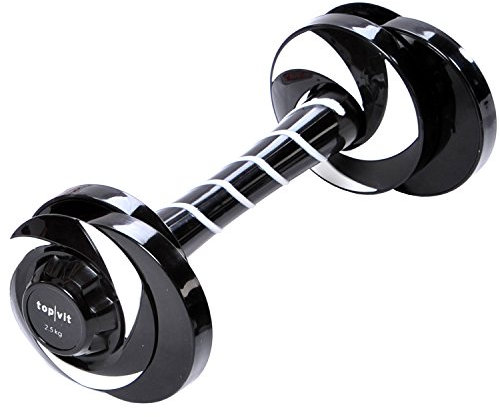 top vit Swinging Dumbbell I schwingende Hantel mit Mehrfachfunktion zur Stimulierung von tieferliegenden Muskeln I 1 Stück I Gewicht: 2,5 kg I Farbe: weiß
