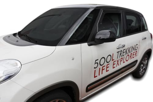 J&J AUTOMOTIVE Windabweiser passend für FIAT 500L 5-Türer 2012-2022 2tlg, Heko Regenabweiser Vorne Getönt Dunkel Passform
