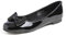 Feversole Women's Round Toe Cute Bow Trim Ballet Flats Dolly Shoes Black Patent Bow 5 UK