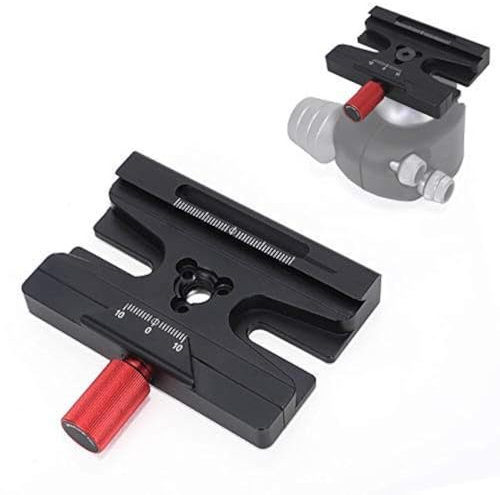 iShoot IS-JZ85MFT Schnellwechselplatte Adapter Klemme Integriertes 3/8 Schraubenloch für Schnellwechselplatte und Stativ-Kugelkopf von Sunwayfoto Benro Sirui Marsace Manfrotto Gitzo Arca-Swiss