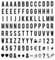 SNAGAROG 104 Stück DIY Dekorativ Buchstabe Karte Buchstaben Set schwarze Plättchen Buchstaben Zahlen Symbole Ergänzungsset für Leuchtkasten Erweiterung A3 A4 A5 Cinema Light Box (Schwarz)