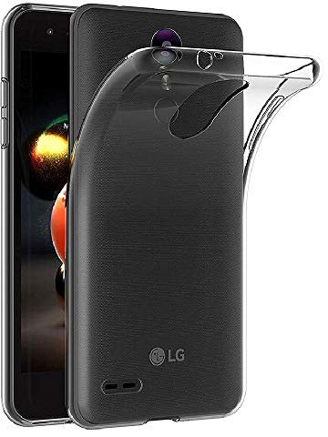 REY - Funda Carcasa Gel Transparente para LG K9 - LG K8 2018, Ultra Fina 0,33mm, Silicona TPU de Alta Resistencia y Flexibilidad