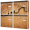 Briefkastenanlage 4 Fach | Postkästen 72x64x10cm groß | verzinkter Stahl weiß DIN A4 Motiv Holz | Briefkasten Set 4 Briefkästen Namensschild, 2 Schlüssel, Montagematerial