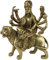 Indian Accent Antike Göttin Durga Skulptur, Metall, Messing, 12,7 cm