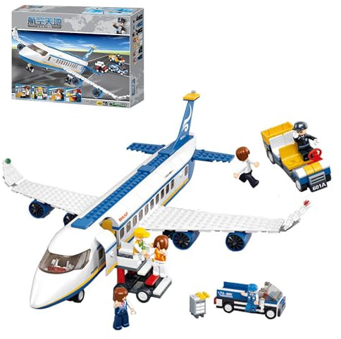 Passagierflugzeug mit Arbeiter und LKW, Flugzeug Kompatibel mit - 463 Teile