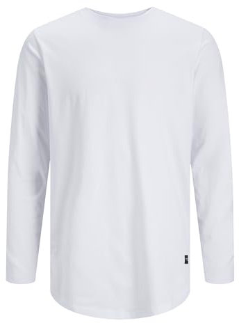 JACK&JONES Men's JJENOA TEE O-Neck LS NOOS T-Shirt, White/Fit:Relaxed, XS