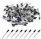 BESTYCHAO 100 pezzi rivetti ciechi in alluminio 3,2 mm x 6 mm, rivetti pop rivetti aperti, confezione da 100 - nero