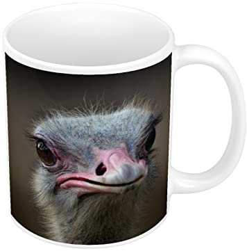 French Unicorn Mug Tasse Gros Plan D'Autruche Vie Sauvage