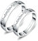 Partnerringe Verlobung, Pärchen Ringe Silber mit Silber Herzschlag Paar Verstellbare Band Schmuck Geschenk