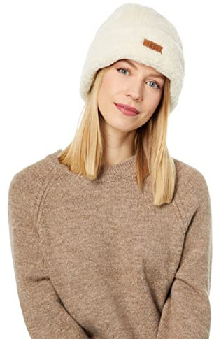UGG Wasserabweisende, lockige Schaffell-Mütze, kastanienbraun, S/M