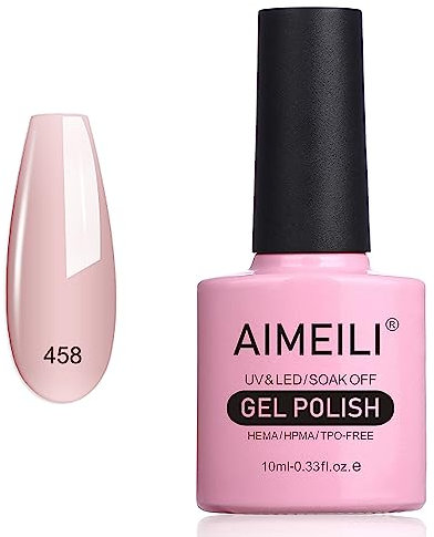 AIMEILI UV LED Gellack ablösbarer Gel Nagellack Nude Pink Gel Nail Polish - (458) 10ml