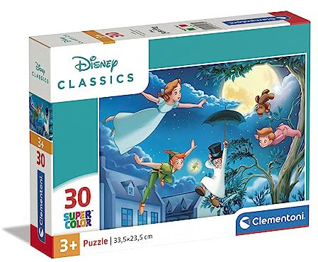 Clementoni - 20279 - Supercolor Puzzle - Disney Classics - 30 Pieces, Jigsaw Puzzle For Kids Age 3, Puzzle Cartoon, Made In Italy