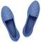 Puxowe Damen Ballerina Flache Schuhe Runde Zehe Strick Kleid Schuhe Niedriger Keil Slip On Ballerina Walking Flats für Frauen Bequem 41 EU Sky Blue