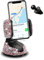 CGEAMDY Bling Autotelefonhalter, 360 Grad Drehung Glitzer Strass Dekoration Smartphone Handy Halter, Multifunktionaler Autotelefonhalter Für Frauen Und Mädchen (AB Rosa)