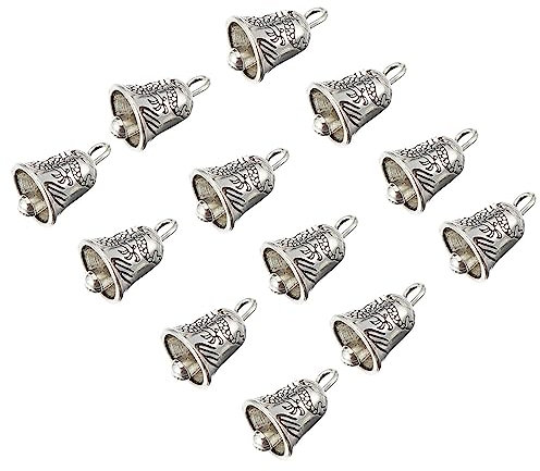 Ciieeo 20Pcs Mini Campanellini D'argento Campanelli Decorativi Pendenti Dell'albero Di Natale Per L'arredamento Del Festival Di Natale