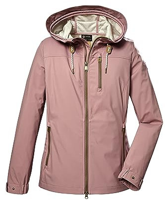 G.I.G.A. DX Damen Softshell Jacke mit Kapuze/Outdoorjacke GS 24 WMN SFTSHLL JCKT, taupe, 36, 41669-000