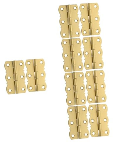 DOITOOL 10pcs Antique Brass Hinges for Bookshelves and Pianos Multi-Functional Piano Music Stand Hinges Smooth Design Bearings Golden