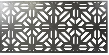 Chapa Perforada Decorativa de Hierro | Panel Metálico Hierro en Crudo | 2000x1000 mm | Ideal para Decoración de exteriores | Vallas, Celosías, Paredes, Balcones, Jardines | Mod. 44