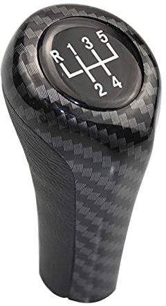 Ersatz-Schaltknauf M, verchromtes mattes Carbon für BMW 1er-, 3er-, 5er-, 6er-Serie E46, E53, E60, E61, E63, E65, E81, E82, E83, E87, E90, E91, E92, X1, X3, X5, 1 Stück