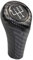 Ersatz-Schaltknauf M, verchromtes mattes Carbon für BMW 1er-, 3er-, 5er-, 6er-Serie E46, E53, E60, E61, E63, E65, E81, E82, E83, E87, E90, E91, E92, X1, X3, X5, 1 Stück