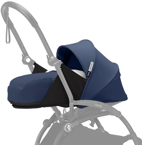 Pack nouveau-né Stokke YOYO 0+, Air France Blue - Comprend un matelas, une capote extensible et un harnais à cinq points - Requiert le châssis YOYO (vendu séparément)