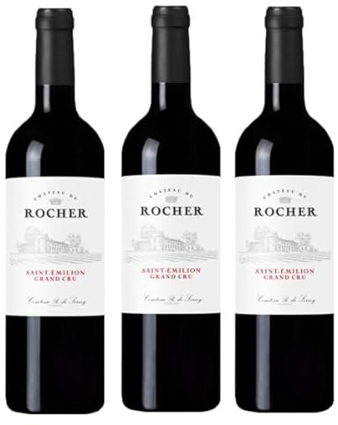 3x 0,75l - 2020er - Château du Rocher - Saint-Émilion Grand Cru A.O.P. - Bordeaux - Frankreich - Rotwein trocken