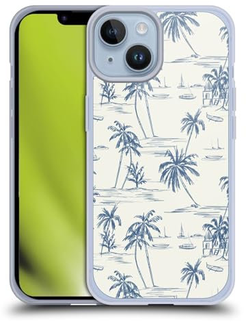 Head Case Designs Offizielle Anis Illustration Blauer Strand Bold Muster Mischen Gelhülle [Militärischer Schutzgrad] Kompatibel Mit Apple iPhone 14 Und Kompatibel Mit MagSafe