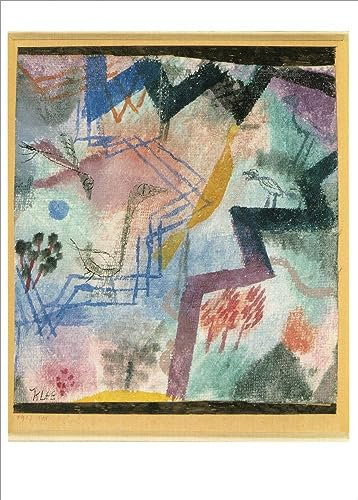 Kunstkarte Paul Klee Landschaft mit prähistorischen Tieren