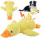 JWTRSVTY Quack-Quack Duck Hundespielzeug, Anti Stress Ente Für Hunde, Langlebiges Plüsch Kauspielzeug, Quietschendes Plüsch-Spielzeug, Gelbe Gefüllte Ente für Kleine Mittlere Große Hunde (30 CM)