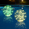 Bawoo Solar Lichterkette LED Laterne Außen Bunte Schwimmende im transparenten Kugelstil 2 Stück Lichterkette Beleuchtung für Garten Terrasse Hof usw