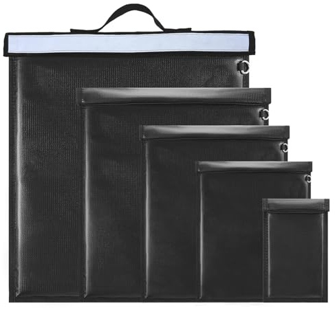 5 Stück Faraday Tasche für Laptops Tablets Radios Telefone Autoschlüssel, Faraday Bag Wasserdicht Feuerfest RFID-Signalblocker EMP-sicherer Diebstahlschutz, Faraday Bag Schlüsselanhänger