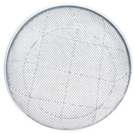 LOVIVER Soil Sieve Gardening Sifter Portable Multipurpose Metal Hand Tool Sturdy Rock Sifter Garden Mesh Sieve for Bonsai Sand Gravel, 2mm Hole