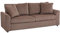 HOMCOM Modern 3 Seater Sofa with Spring Cushion, 212 cm Fabric Jumbo Cord Sofa Couch with 2 Scatter Cushions, Upholstered Corduroy Settee for Living Room, Bedroom, Home Office, Coffee