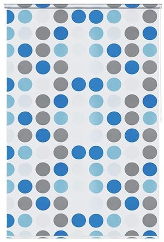 Store de douche 140 x 240 cm Motif circulaire - Accessoire de salle de bain avec design imperméable, facile d'entretien - Style moderne pour votre salle de bain