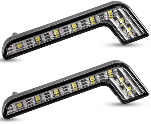 KATUR 12V Bianco DRL Luci Diurne Fendinebbia Anteriori, 2 Pezzi