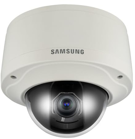 Hanwha Techwin SNV-5080 1.3MP HD Vandal-Resistant Dome CCTV Camera with 720p, True Day & Night, H.264/MJPEG, Multiple Streaming, and Progressive Scan