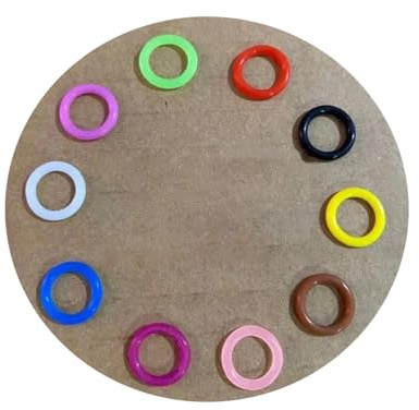 Lot de 100 anneaux élastiques pour pattes de pigeon, couleurs mélangées, 8 mm, pour identification des pigeons,8mm