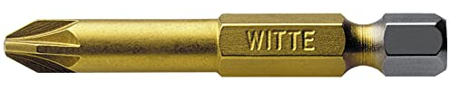 Witte 27541 - Punta de destornillador de Nitruro de Titanio 1/4 Pz.1 x 50 mm, multicolor