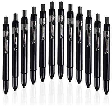 Listo 1620 - Box of 12 - BLACK COLOR - China Markers/Grease Pencils/China Marking/Pencils/Wax Pencils - Made in USA