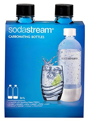 sodastream Lot de 2 bouteilles de gazéification Noir 1 l