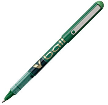 V-ball Rollerball Pen - Metal - 0.7 mm - Green Ink - Pack of 12