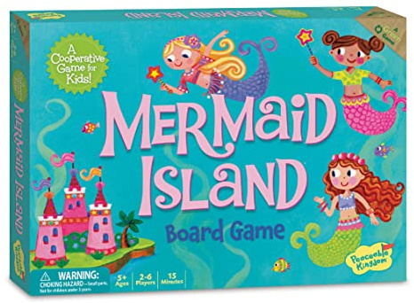Peaceable Kingdom Mermaid Island Co-operative Board Game