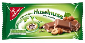Gut&Günstig Alpenrahm-Nuss Schokolade 100g