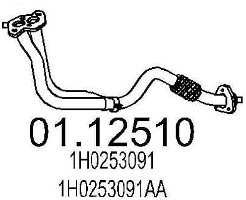 MTS 01.12510 Abgasrohr Vorne Kompatibel mit VW GOLF III 1H1