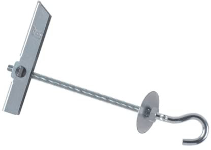 INDEX Fixing Systems BA-GA - Pack de 50 basculantes por gravedad para la fijación de elementos ligeros en falsos techos GRAVITEX, de gancho (recubrimiento cincado, M4, diámetro de 12 mm)